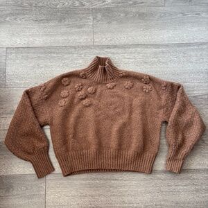 Brown Turtleneck Sweater